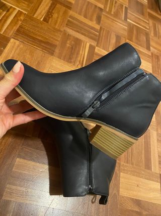 Botines tacón cuadrado azul marino Talla 38