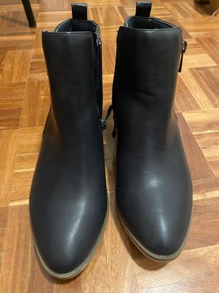 Botines tacón cuadrado azul marino Talla 38