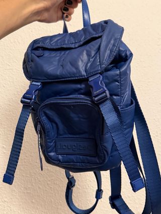 Mochila Desigual / azul alcochada pequeña
