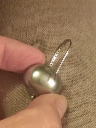 Pendientes Plata y Perlas Grises