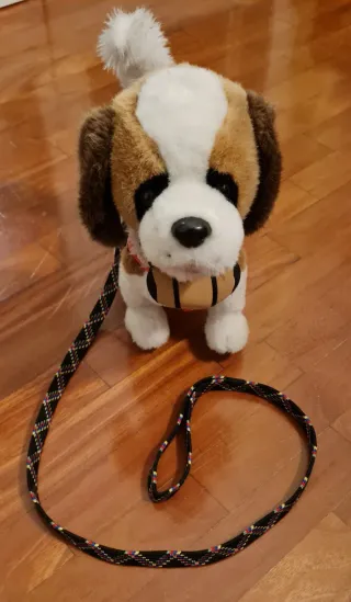 Peluche cane Samby con guinzaglio