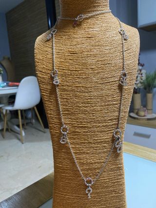 Collar largo Guess plata 