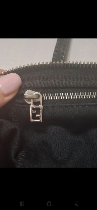 Maxi shopper Fendi in neoprene and leather