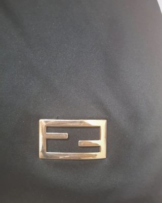 Maxi shopper Fendi in neoprene and leather
