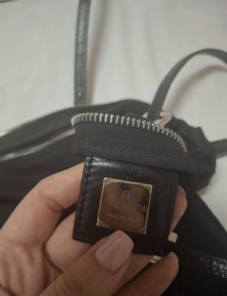 Maxi shopper Fendi in neoprene and leather
