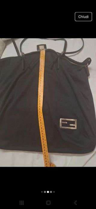 Maxi shopper Fendi in neoprene and leather