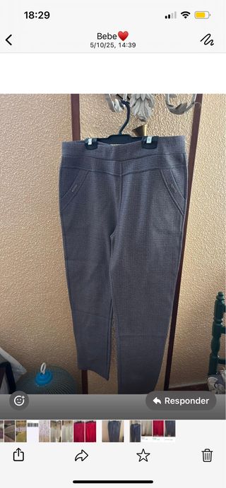 Pantalón gris mujer