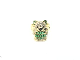 anillo oro 18k con circonita