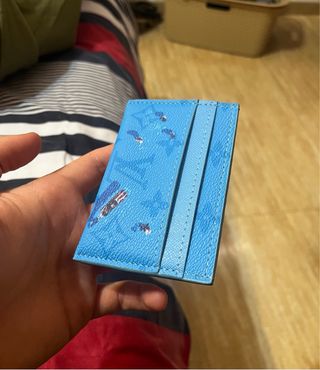 Tarjetero Louis Vuitton monogram doble | Azul pool