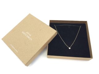 collar oro 18k con piedra con diamante de laboratorio 19.5cm