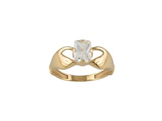 anillo oro 18k con piedra con circonita t. 11 (16,24 mm)