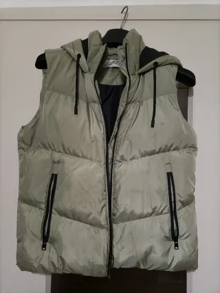 Giacca/gilet trapuntato donna con cappuccio