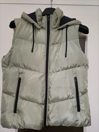 Giacca/gilet trapuntato donna con cappuccio