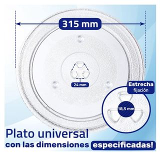 Plato Microondas Ø 315mm Universal