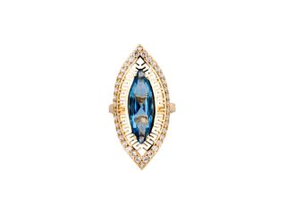 anillo oro 18k con piedra con circonita