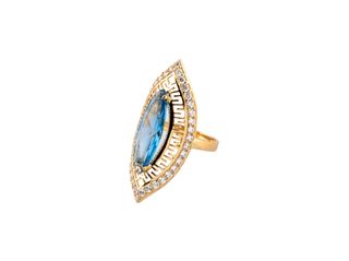 anillo oro 18k con piedra con circonita