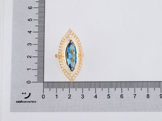 anillo oro 18k con piedra con circonita