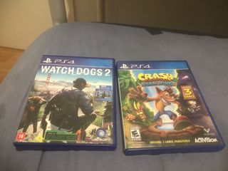 Watch Dogs 2 y Crash Bandicoot N. Sane Trilogy PS4