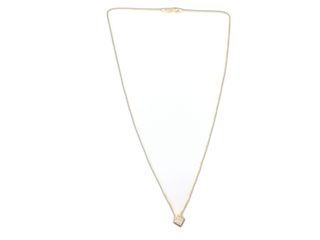 collar oro 18k con piedra con diamante de laboratorio 19.5cm
