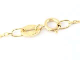 collar oro 18k con piedra con diamante de laboratorio 19.5cm