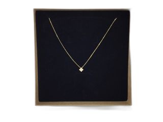 collar oro 18k con piedra con diamante de laboratorio 19.5cm