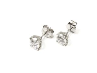 pendientes oro 18k con diamante de laboratorio