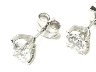 pendientes oro 18k con diamante de laboratorio