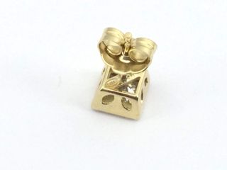 pendientes oro 18k con piedra con diamante de laboratorio