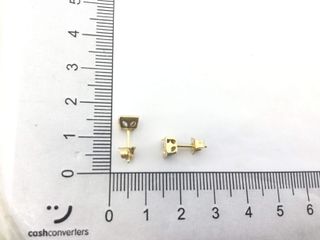 pendientes oro 18k con piedra con diamante de laboratorio