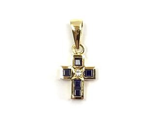 colgante oro 18k con piedra