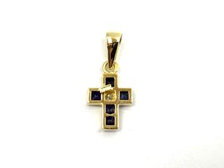 colgante oro 18k con piedra