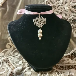 Colgante Fallera Plata y Perlas