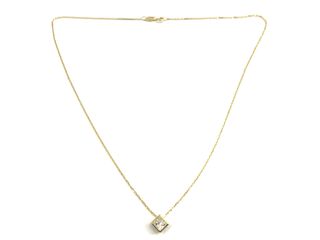 collar oro 18k con piedra con diamante de laboratorio 19.5cm