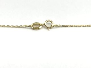 collar oro 18k con piedra con diamante de laboratorio 19.5cm