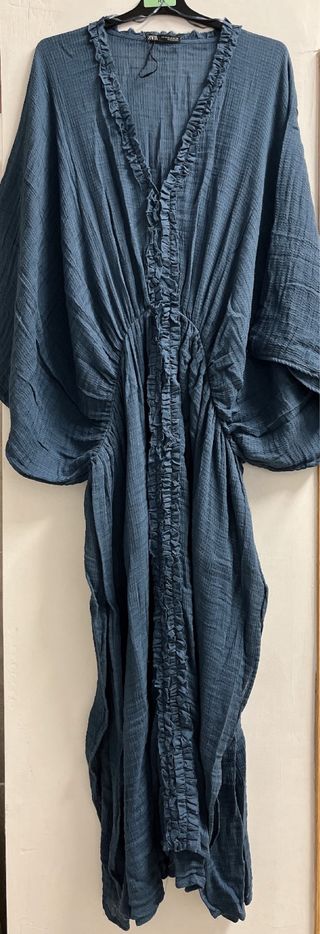 Vestido Túnica Kaftán Zara Azul