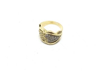 anillo oro 18k con piedra con circonita