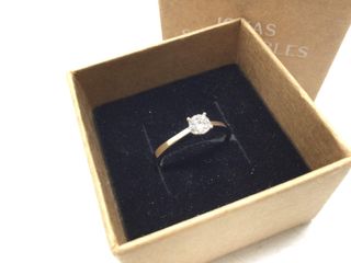 anillo oro 18k con piedra con diamante