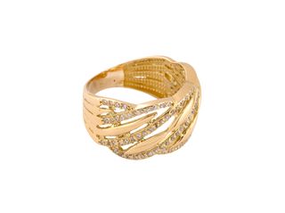 anillo oro 18k con piedra con circonita