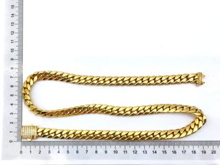 cadena oro 18k con piedra con circonita 30cm