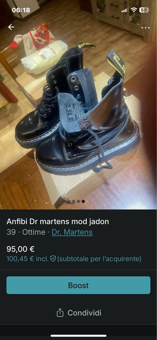 Anfibi Dr. Martens Jadon neri