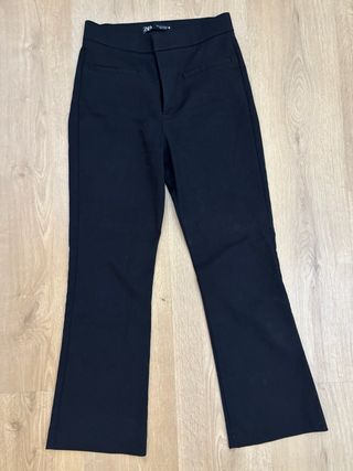 Pantalones Zara verde negro blanco Talla S