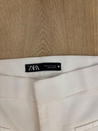 Pantalones Zara verde negro blanco Talla S