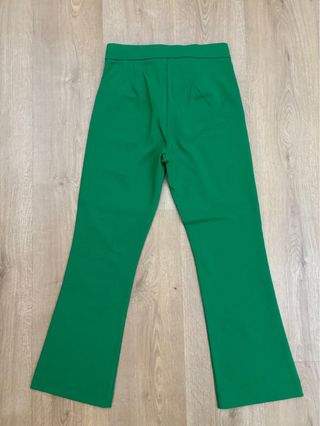 Pantalones Zara verde negro blanco Talla S