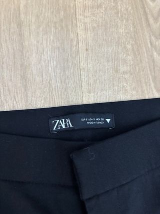 Pantalones Zara verde negro blanco Talla S