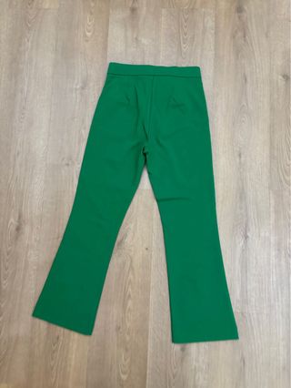 Pantalones Zara verde negro blanco Talla S