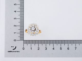 anillo oro 18k con piedra con circonita