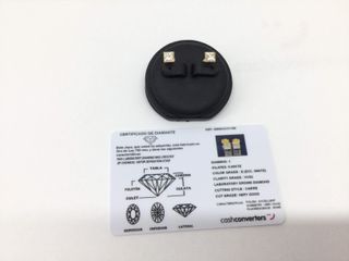 pendientes oro 18k con piedra con diamante de laboratorio