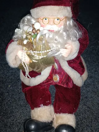 Antiguo Muñeco Papá Noel sentado 45 cm