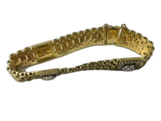 pulsera oro 18k con circonita