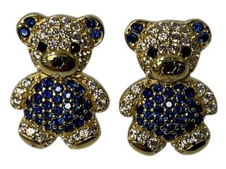 pendientes oro 18k con circonita